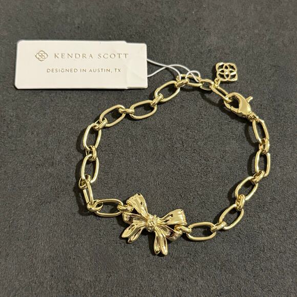 NEW | Kendra Scott | Belle Gold Bow Chain Bracelet - Picture 2 of 3